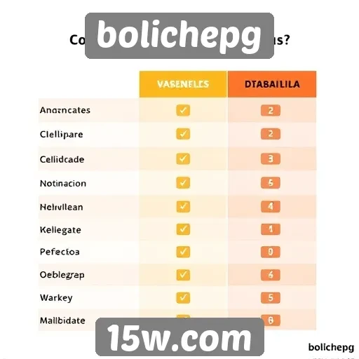 Comparativo entre bolichepg e outros sites de jogos